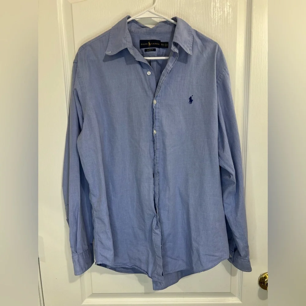 Polo by Ralph Lauren Men's Light Blue Button Down Shirt size 16 1/2